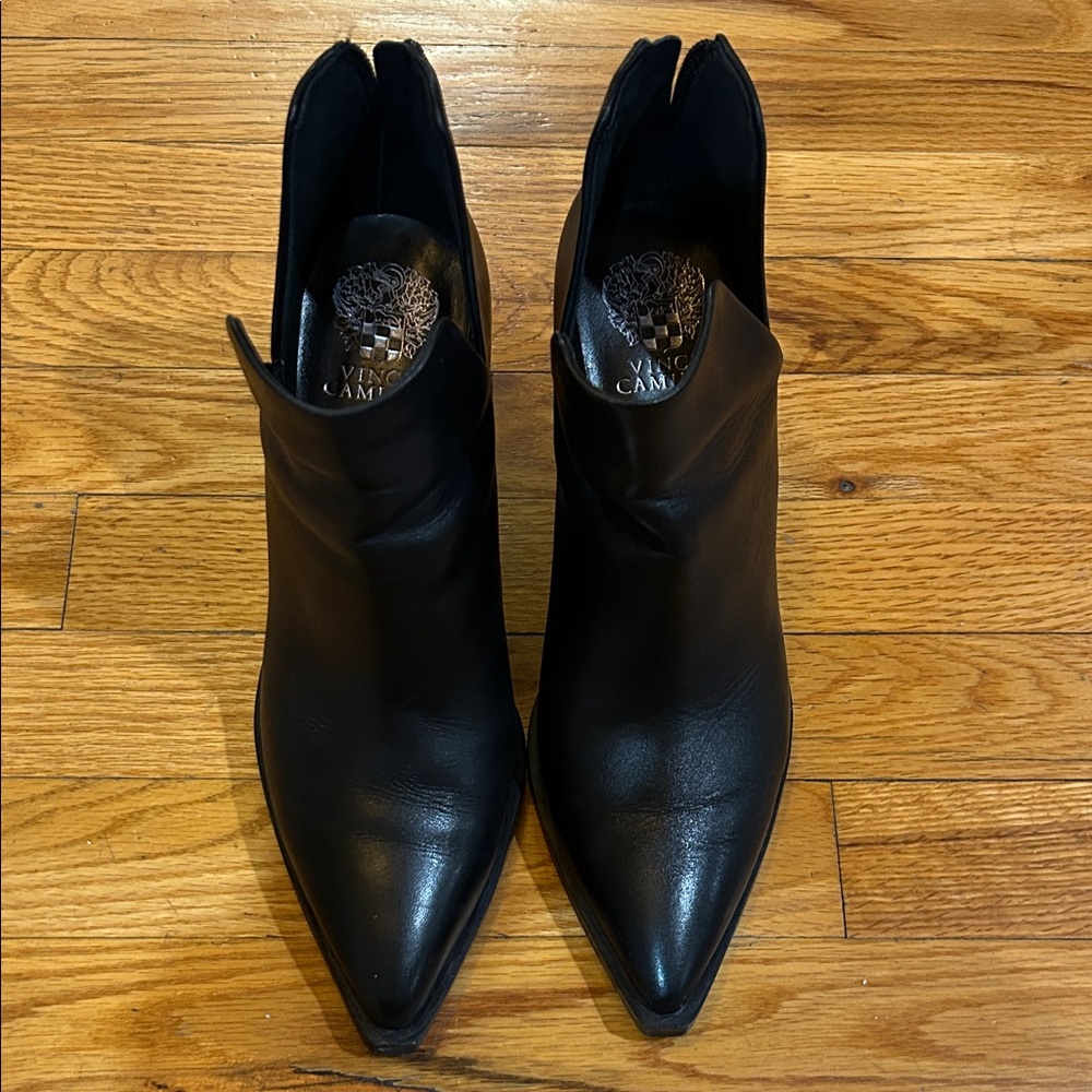 Vince Camuto black leather booties. Gigietta style, size 9